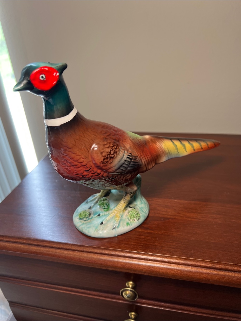 Vintage Norcrest Pheasant Figurine Hand Painted Porcelain Bird Japan